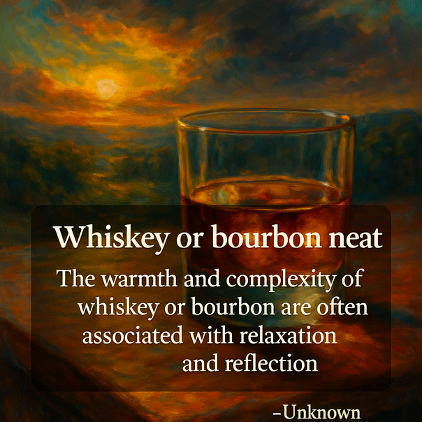 Whiskey or Bourbon Neat